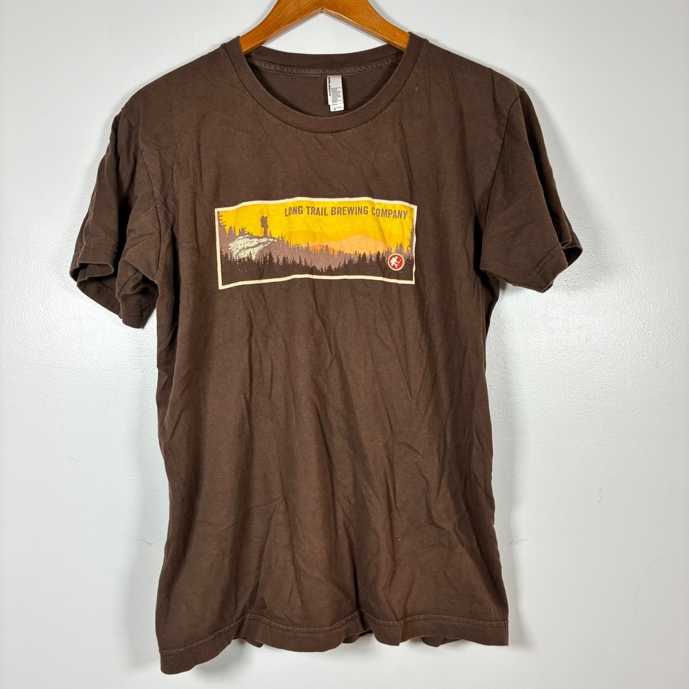Long Trail Brewing T-Shirt M Hiking Graphic Tee USA Gorpcore Craft Beer VT